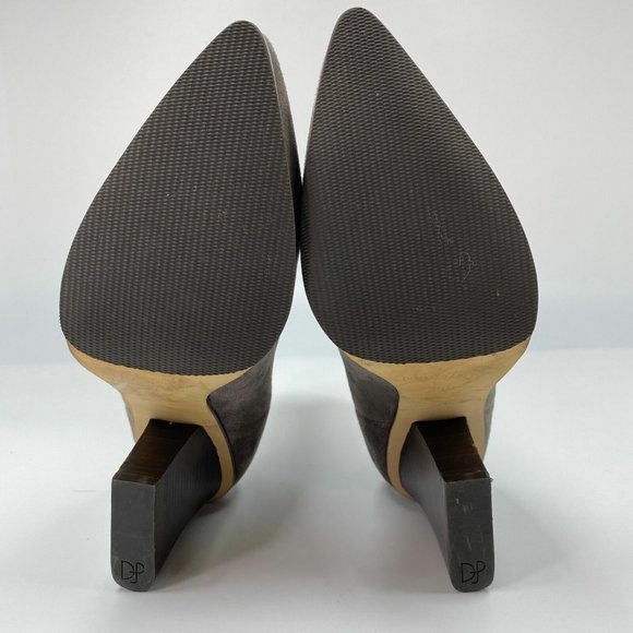 Donald J. Pliner Womens Vinca Gray Suede Stacked Heel Pull On Ankle Boot Sz 6.5M - Picture 12 of 12